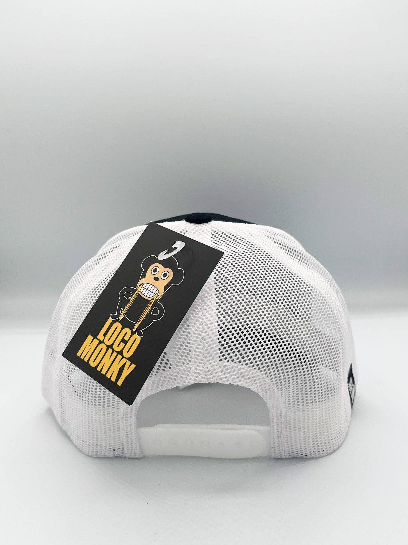 BLACK Loco Monky Squid Sandwich trucker cap for wholesale on Faire2