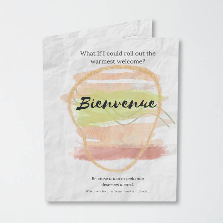 Tarjeta de 'Bienvenida' | Serie What-It para venta al por mayor de Printed Echoes Creations