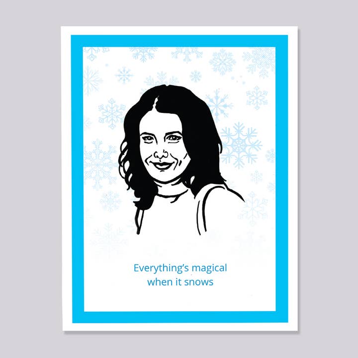 Carte de Noël Gilmore Girls Lorelai Snow pour la vente par Design Corner