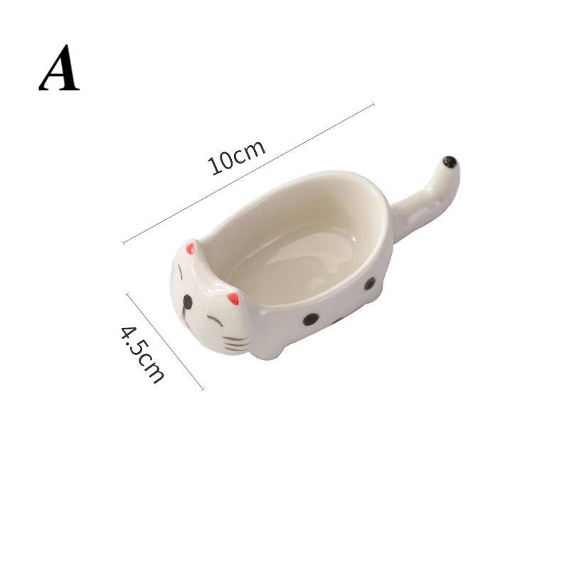 Homerely (We Cover All Import Duties) – Großhandel Gewürz-/Dipschale – Niedlicher Katzen-Keramikteller – Kreativer Soßen- & Snackteller0