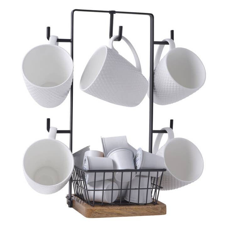 BLACK Mikasa Grmt Bscs Stella Mug Tree W Bskt Kd Brown Bx Pkg for wholesale on Faire2