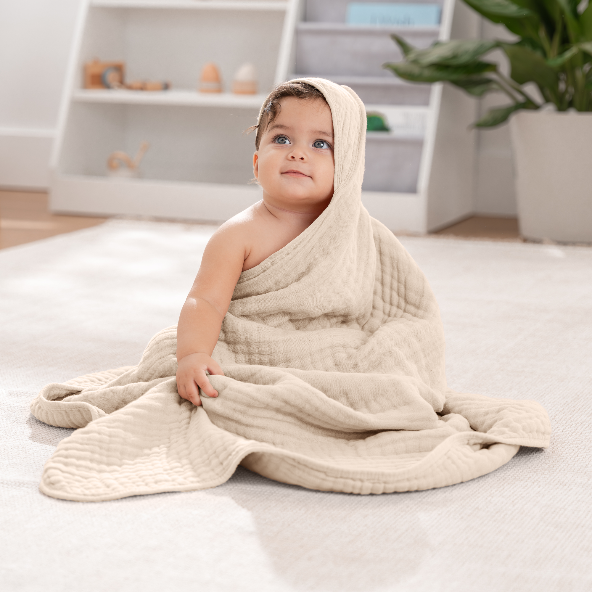 Comfy Cubs - Vendita all'ingrosso Asciugamano con cappuccio - Bambini e neonati - Asciugamano con cappuccio per neonati, 6 strati 100% cotone mussola di Comfy Cubs49