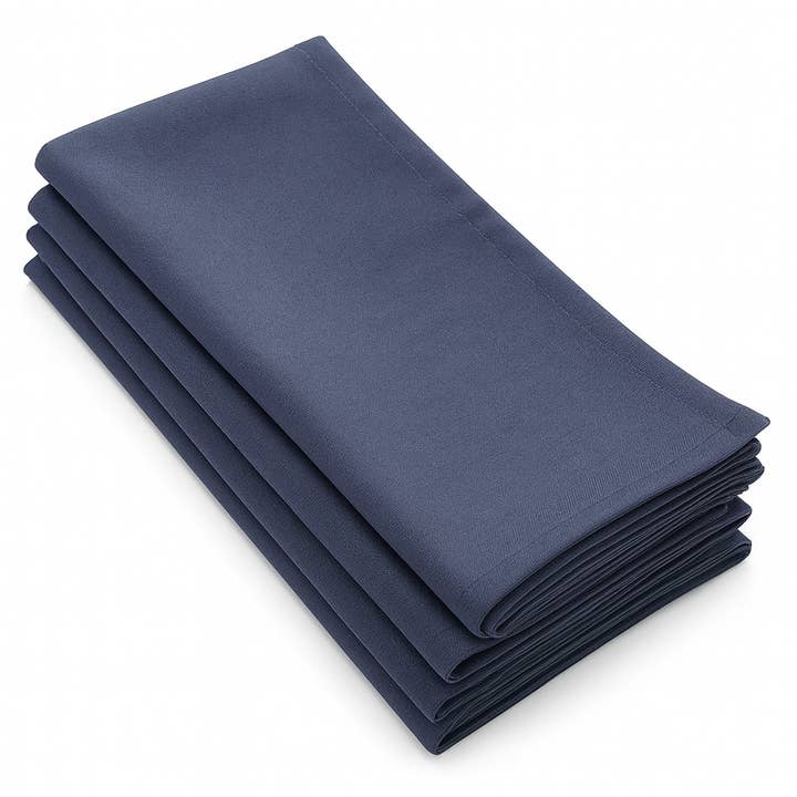 Fennco Styles - Wholesale Dinner & Cloth Napkin - Navy Blue Solid 20" Dinner Napkin2