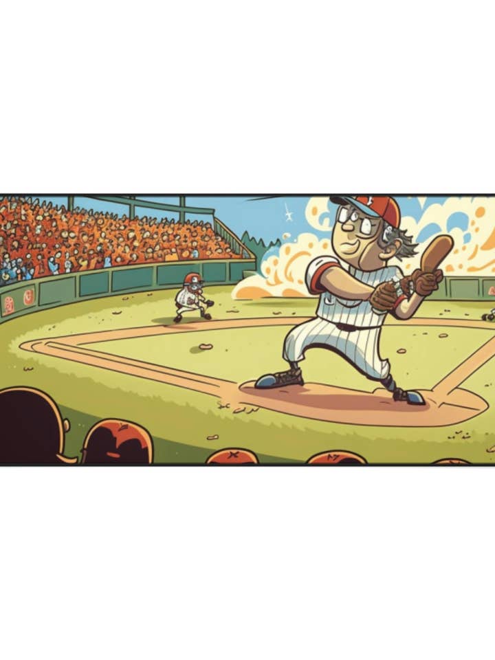 Tapis de carte de sport de dessin animé de jeu de baseball pour la vente par Chronic Cards