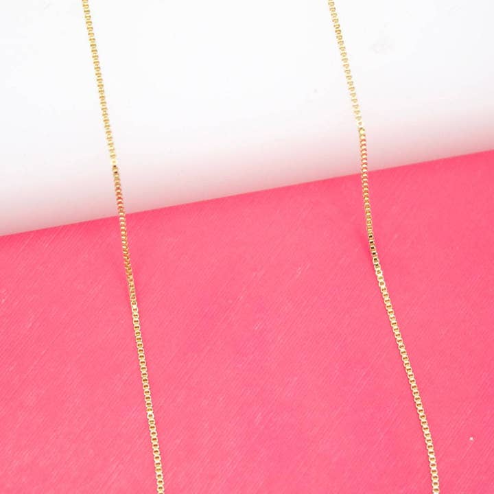 MIA Jewelry - Wholesale Link & Chain Necklace - 18K Gold Filled 1mm Box Chain (F116)