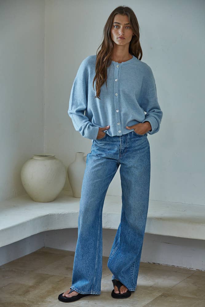 By Together - Wholesale Knit Sweater - Women's - W2536 | Knit Polyester Acrylic Sweater Crew Neck Cardigan 0