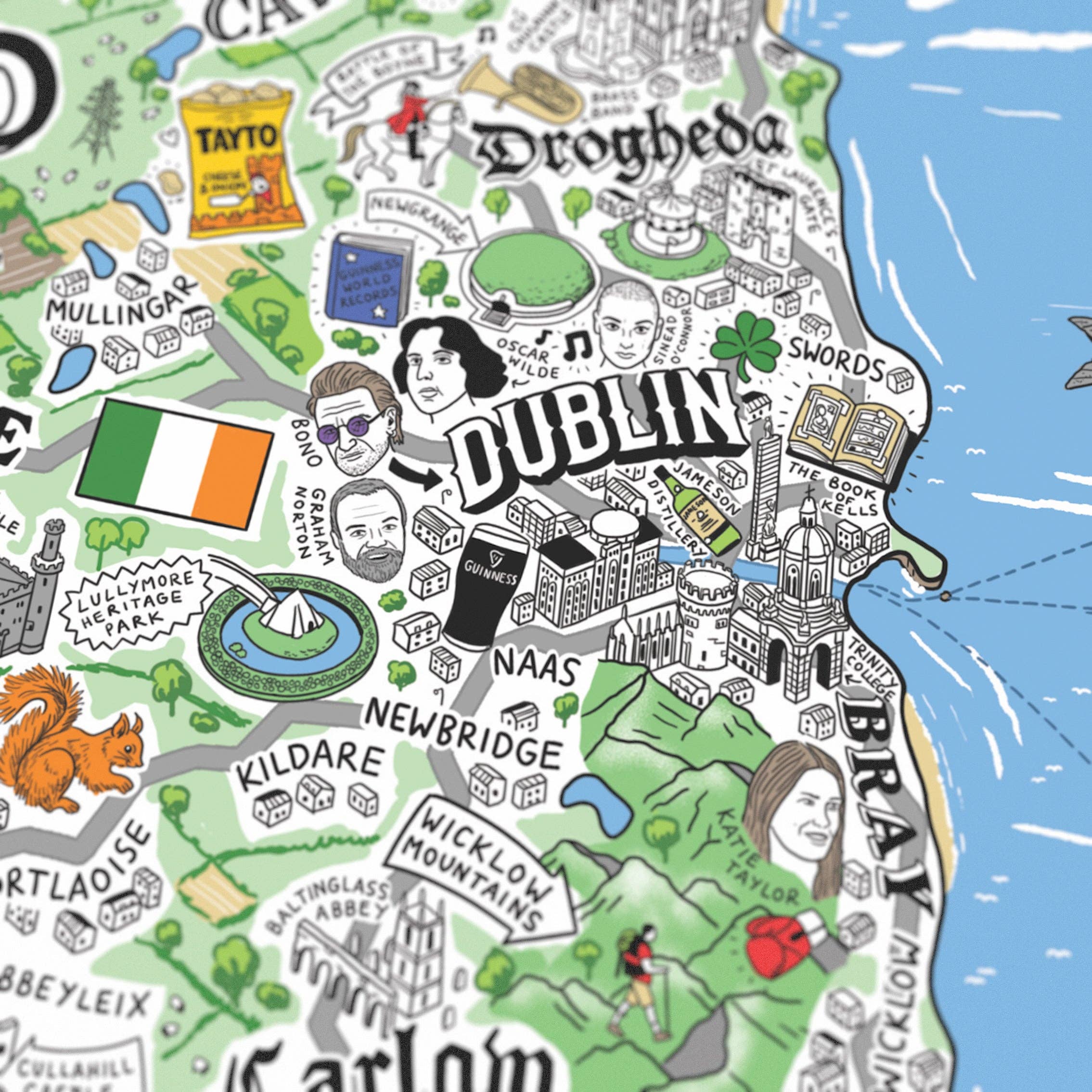 Evermade – wholesale Art print – Hand Drawn Map of Great Britain & Ireland Art Print9