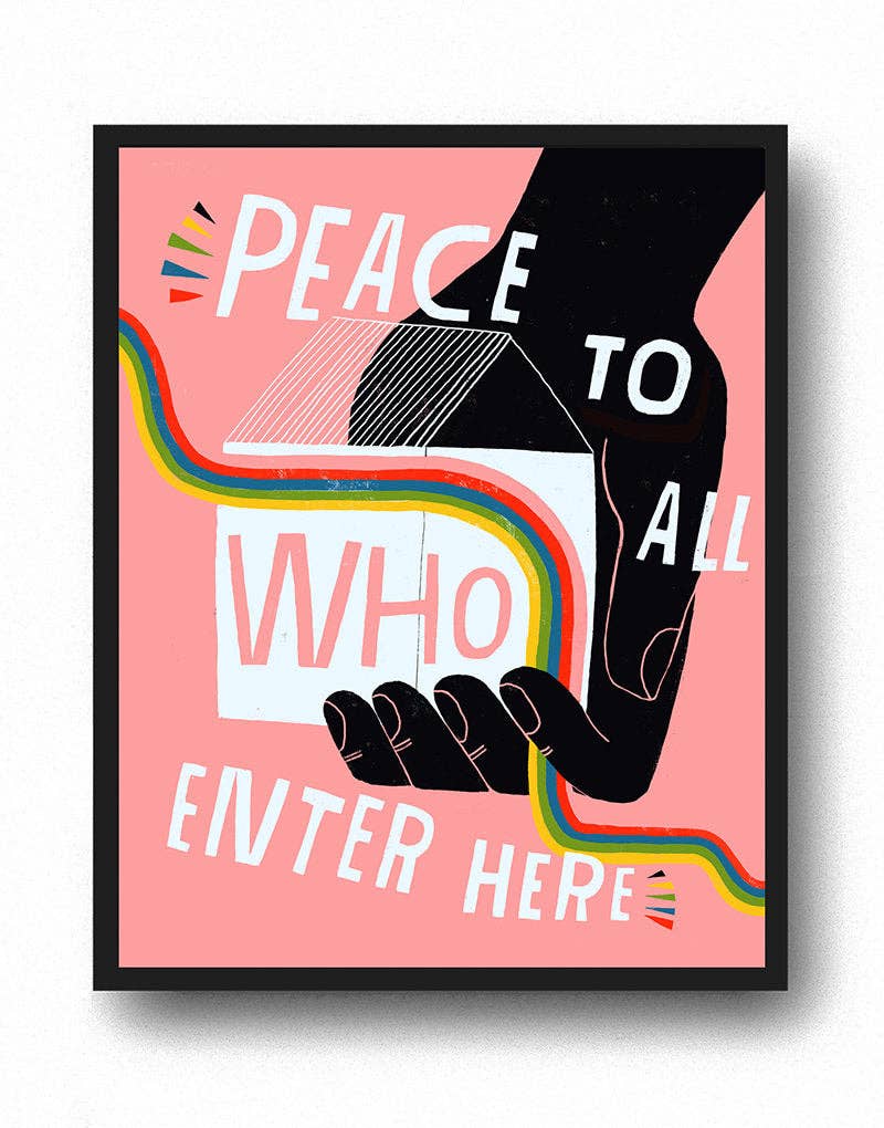 Lisa Congdon Art & Illustration - Wholesale Art Print - Art Print - Peace To All Who Enter Here1