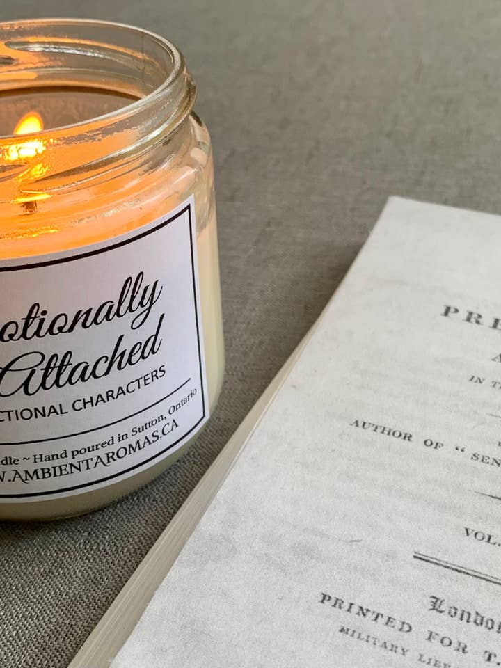 Attaché émotionnellement - À des personnages fictifs. Bougie au soja pour la vente par Ambient Aromas