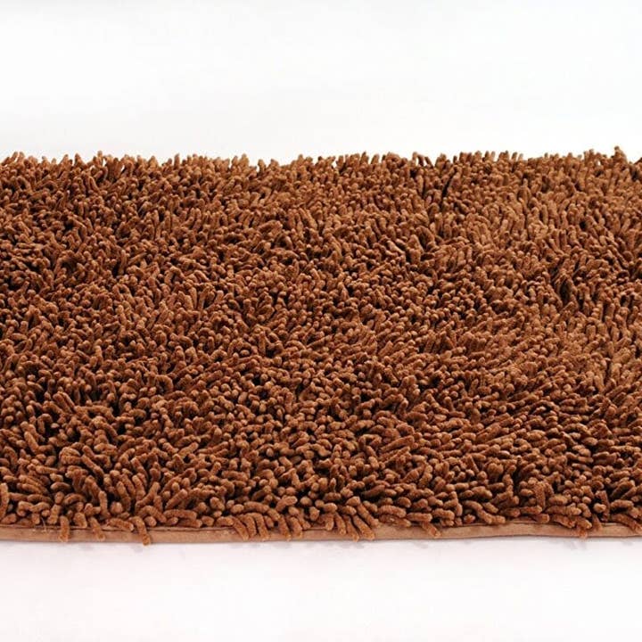 Tache Solid Brown Camel 100% Cotton Chenille Runner, Doormats, All Area Rug for wholesale by Tache Home Fashion