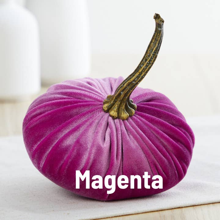 Your Heart's Content - Wholesale Decorative Tabletop Object - Pumpkin Small Velvet, Halloween mantel, Autumn table, Gift21