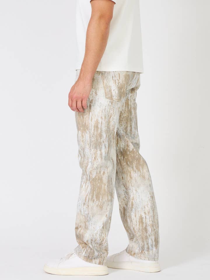 TOP MONDAY - Wholesale Top & Pant Set (NOT Loungewear) - Men's - Paint Effect Denim Set – Street Chic Look for Winter4