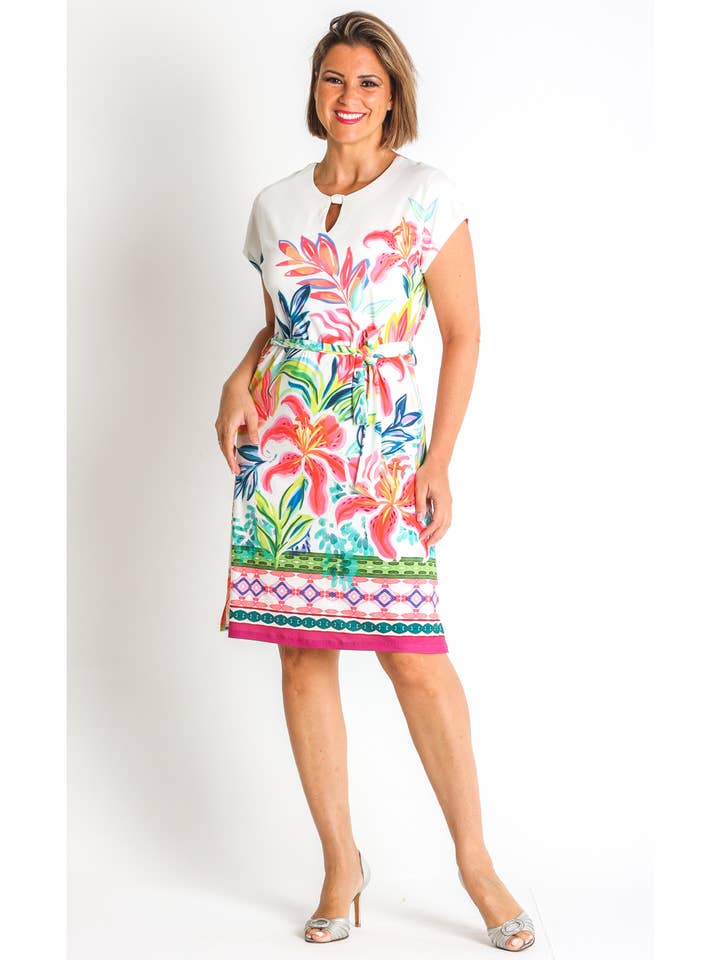 3670560 - VESTIDO PUNTO ESTAMPADO CENEFA PES. RECICLADO para venta al por mayor de LOURDES CASTILLO