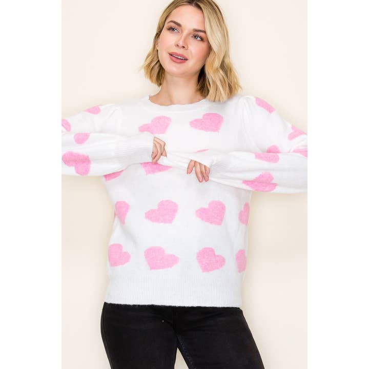 Maglione con cuore di San Valentino per la vendita all'ingrosso da parte di STACCATO