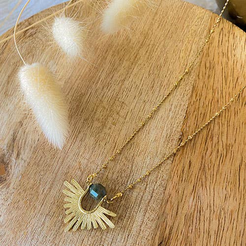 Antigua Collection: Apatite Sun Necklace for wholesale by Santore Jewelry Company