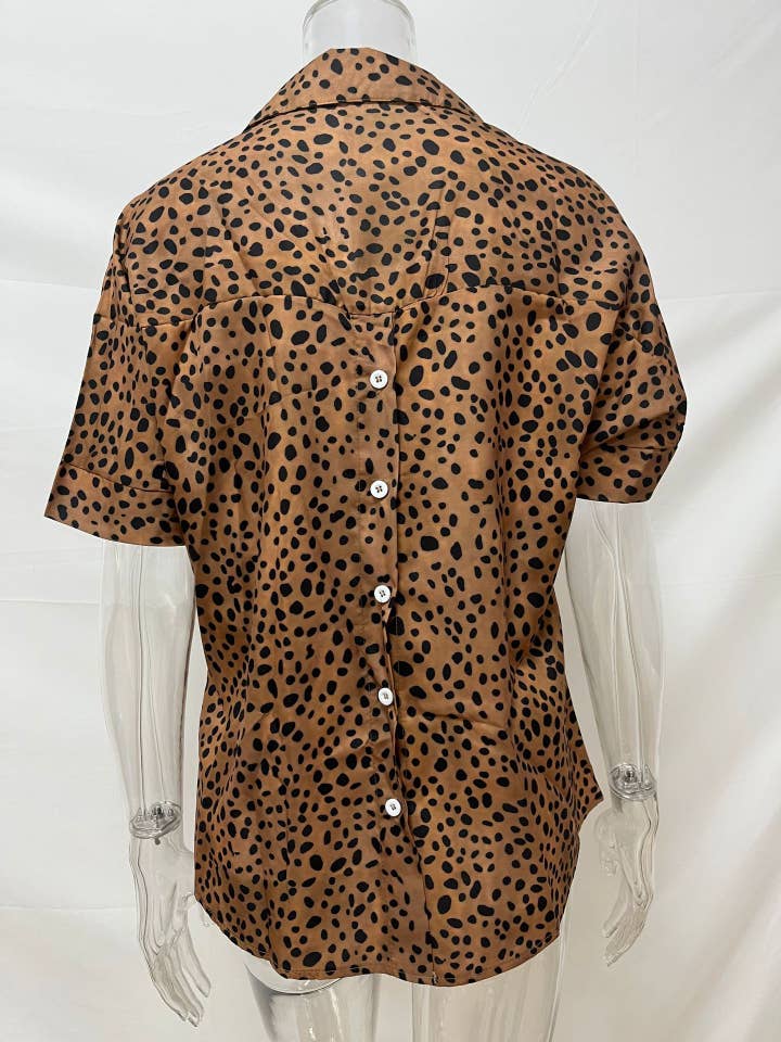 Rosa Clothing - Wholesale Blouse - Women's - Summer top V-neck print t-shirt