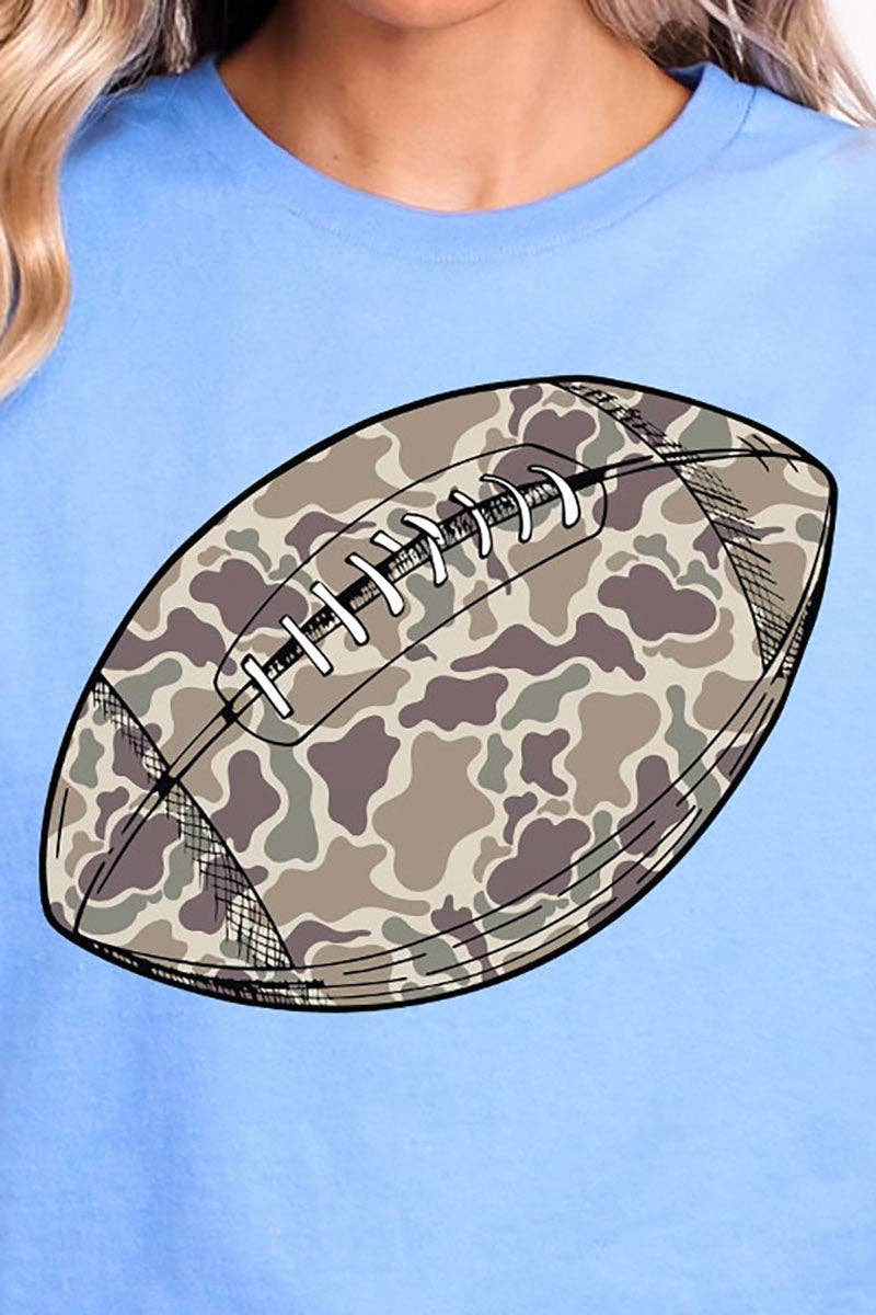 Wholesale Accessory Market - Wholesale Screen Printed T-Shirt - Women's - Old School Camo Football Softstyle Adult T-Shirt1