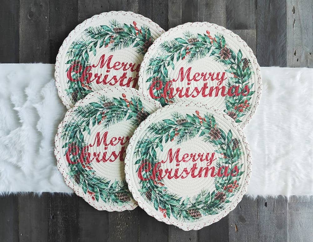 Fennco Styles - Wholesale Placemat - Christmas Design Woven 15" Placemat7