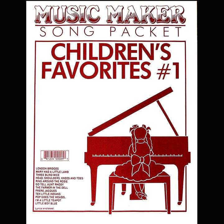 Children's Favorites #1 accessory music for the Music Maker for wholesale by European Expressions