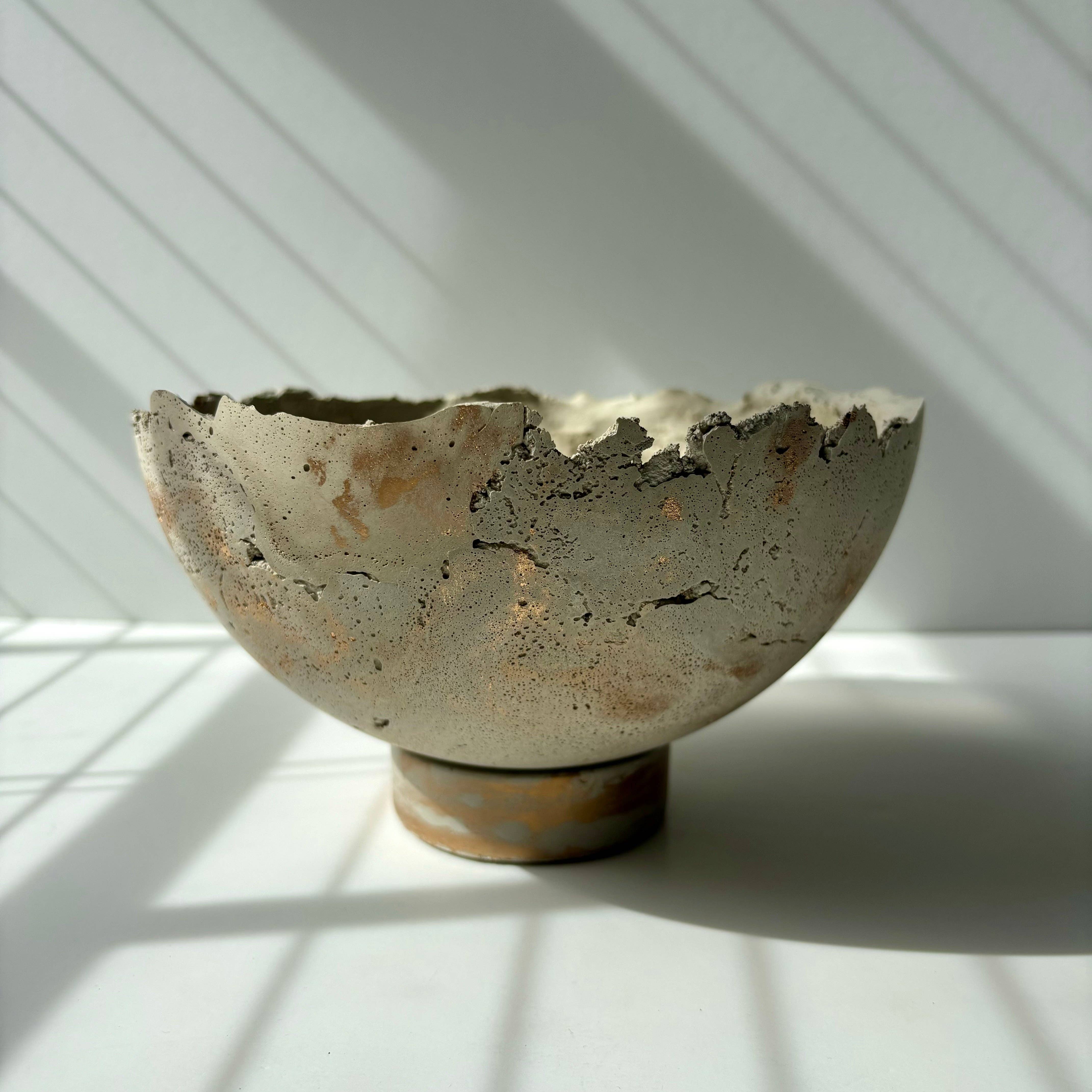 Fancy Concrete - Wholesale Decorative Plate/Dish/Bowl - Half Moon Bowl Pot 7" | Decorative Bowl | Rough Concrete Bowl9