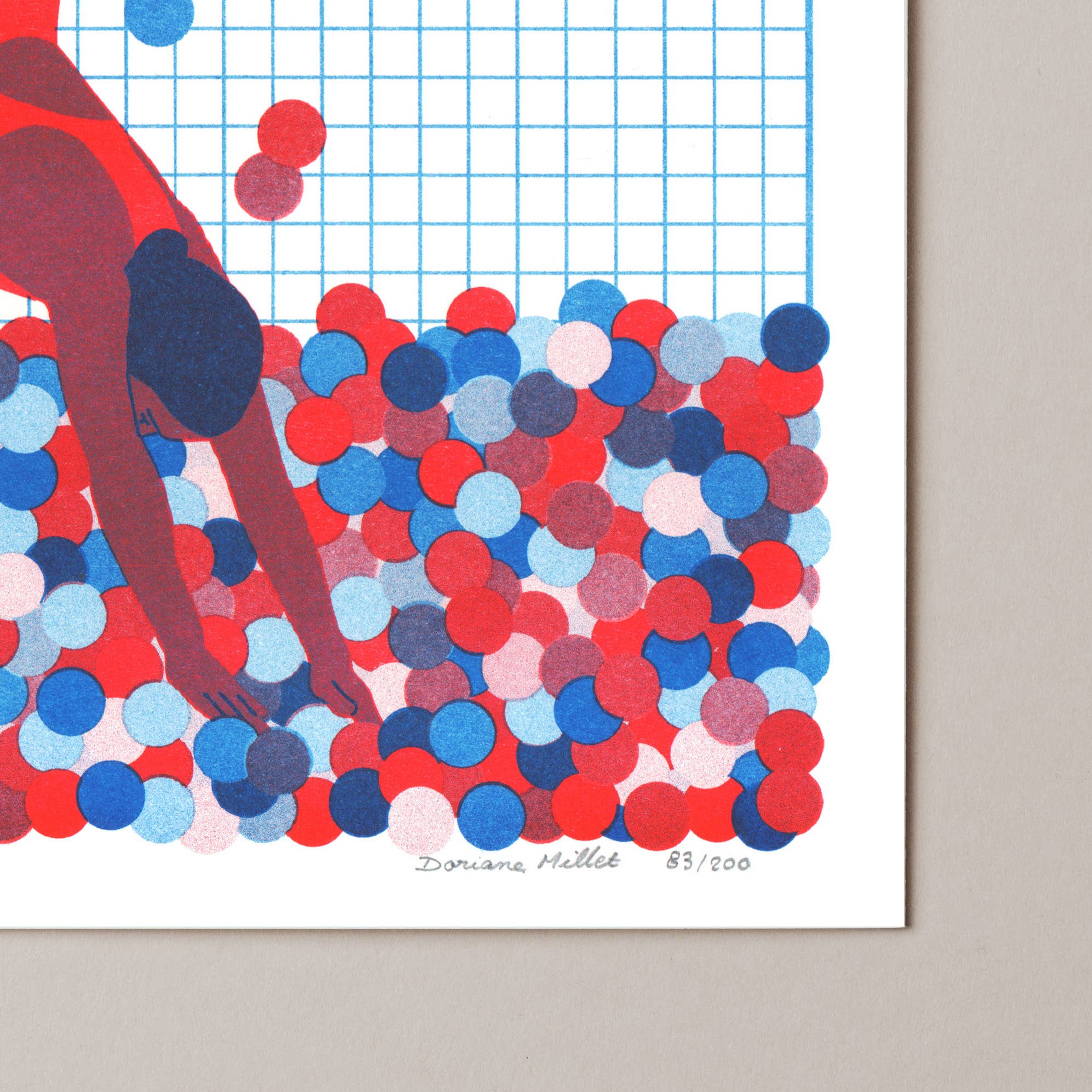 Doriane Millet - Wholesale Art Print - The Unknown (saturated colors version) | Risograph A44