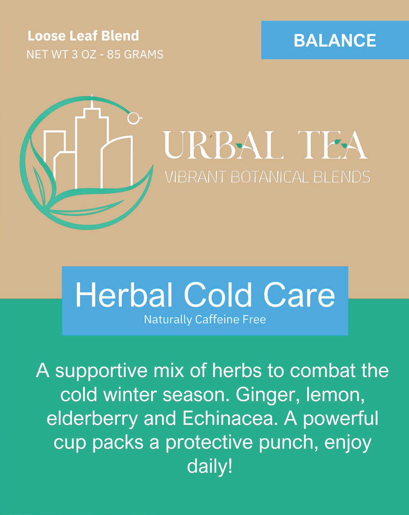 Urbal Tea Co. - Wholesale Loose Tea - Herbal Cold Care0