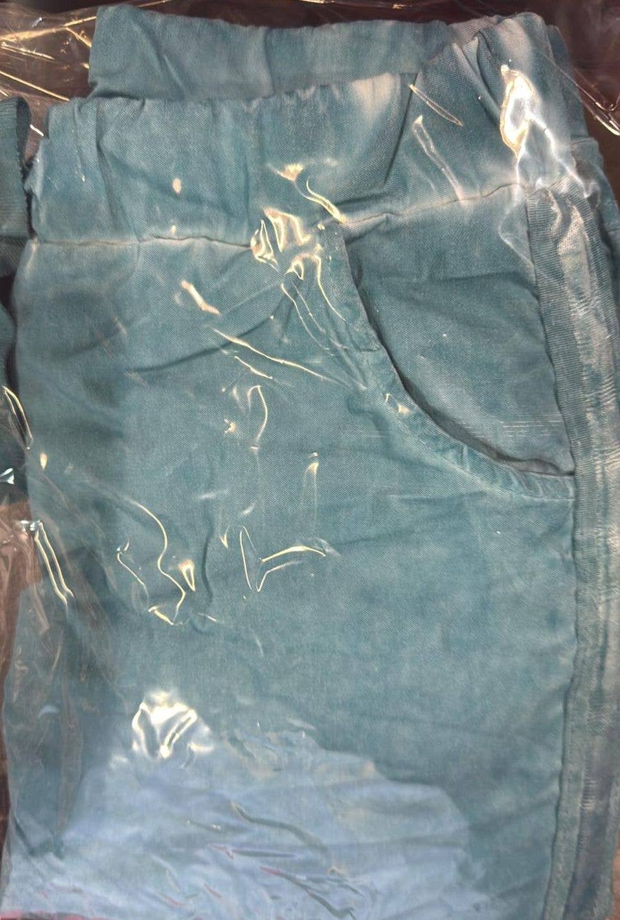 Dance in Paris – Calças - Mulher por atacado – Calças Elásticas com Quatro Bolsos e Acabamento Discreto em Veludo nas Laterais7