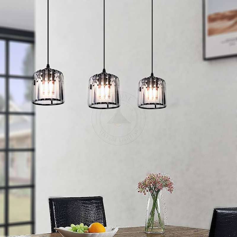 Ledsone – wholesale Chandelier/hanging light – Crystal Shade Round Mini Pendant Kitchen Island Light~46336