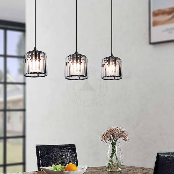 Ledsone – wholesale Chandelier/hanging light – Crystal Shade Round Mini Pendant Kitchen Island Light~46336