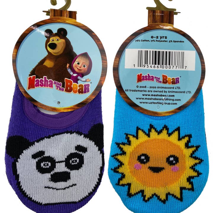 Masha and The Bear 2 pair Anti-slip kids socks set for wholesale by G&G International Expo Center