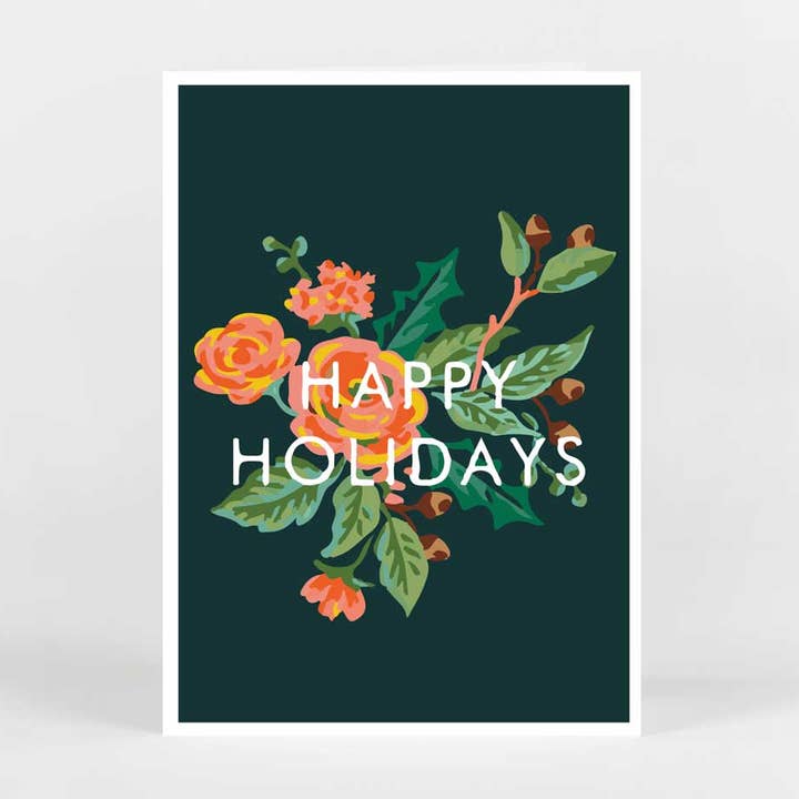 Tarjeta de vacaciones de ramo de felices fiestas para venta al por mayor de Potluck Press