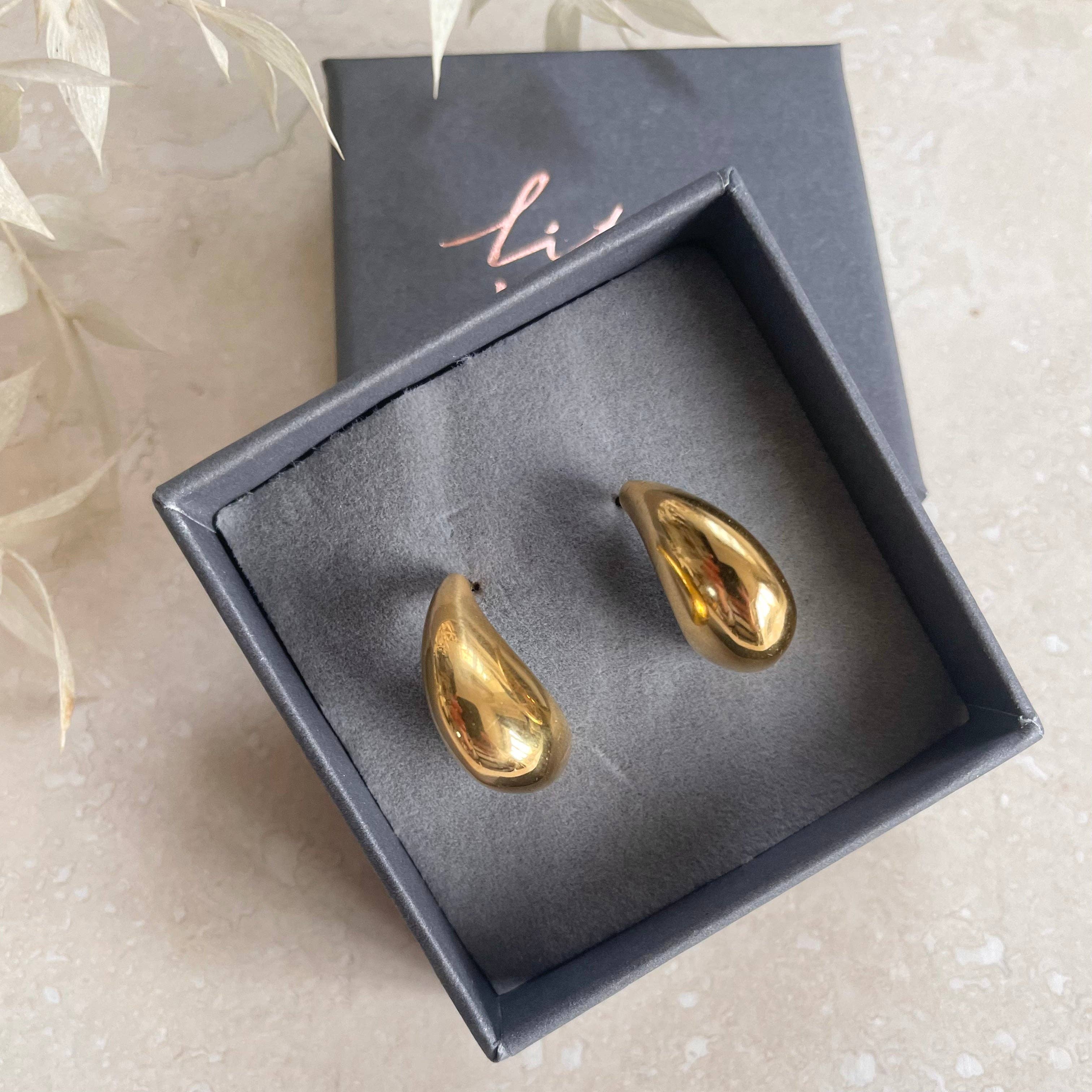 Little Nell Jewellery - Wholesale Dangle Earrings - Everyday Gold Droplet Earrings2
