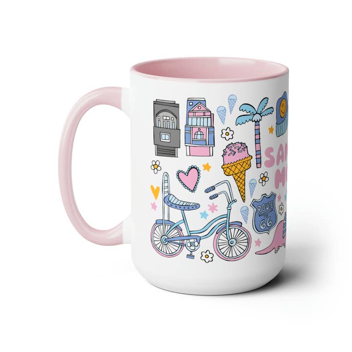 LOLALA - Your California Happiness Market 💛 - Wholesale Coffee Mug - Santa Monica - *BIG* Coffee Mug (15oz)