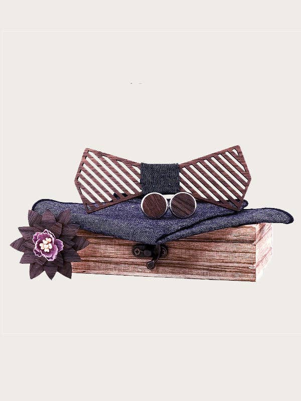 Houten vlinderdasdoos voor heren - appelboom voor wholesale door Wood&Chic