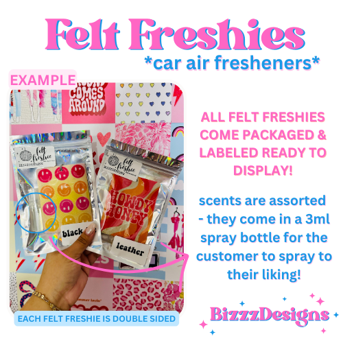Bizzz Designs - Wholesale Car Freshener - Women's - In My Mama Era Felt Freshie | Mama Air Freshie | Set of 41