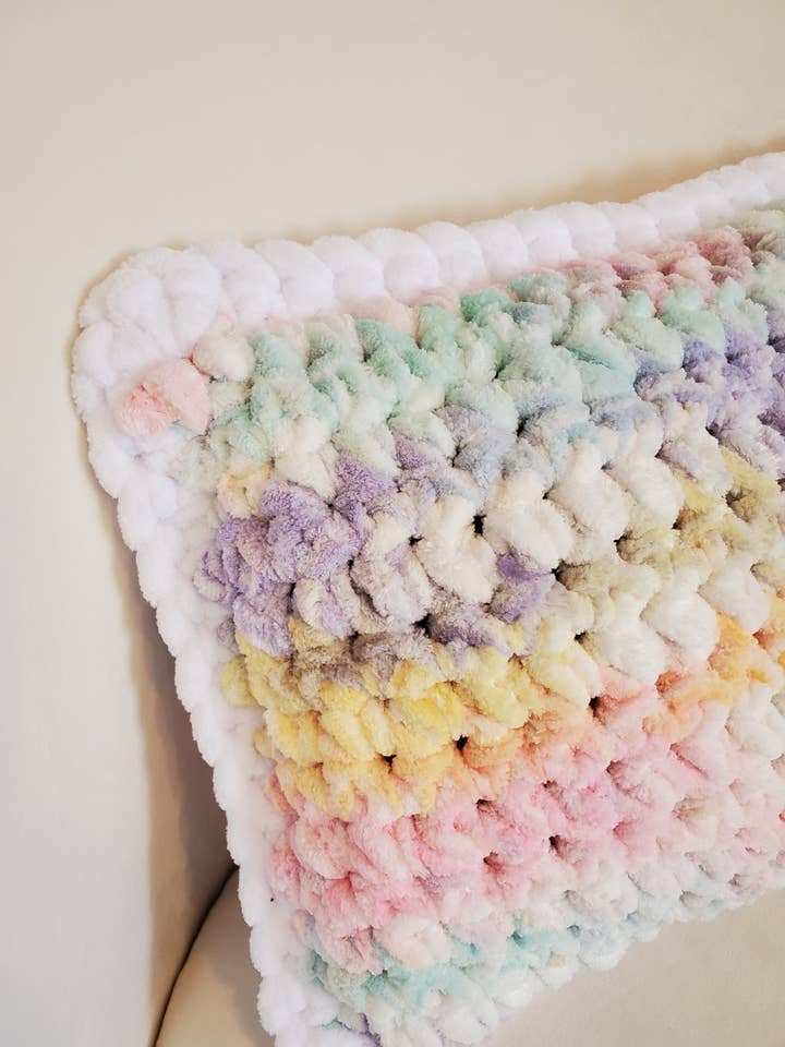 Chunky Knit Decorative Pillow, Hand Knitted, Super Soft, Bedding Decor, Accent Pillow Available in Different Colors for wholesale by Blessed Hearts Co