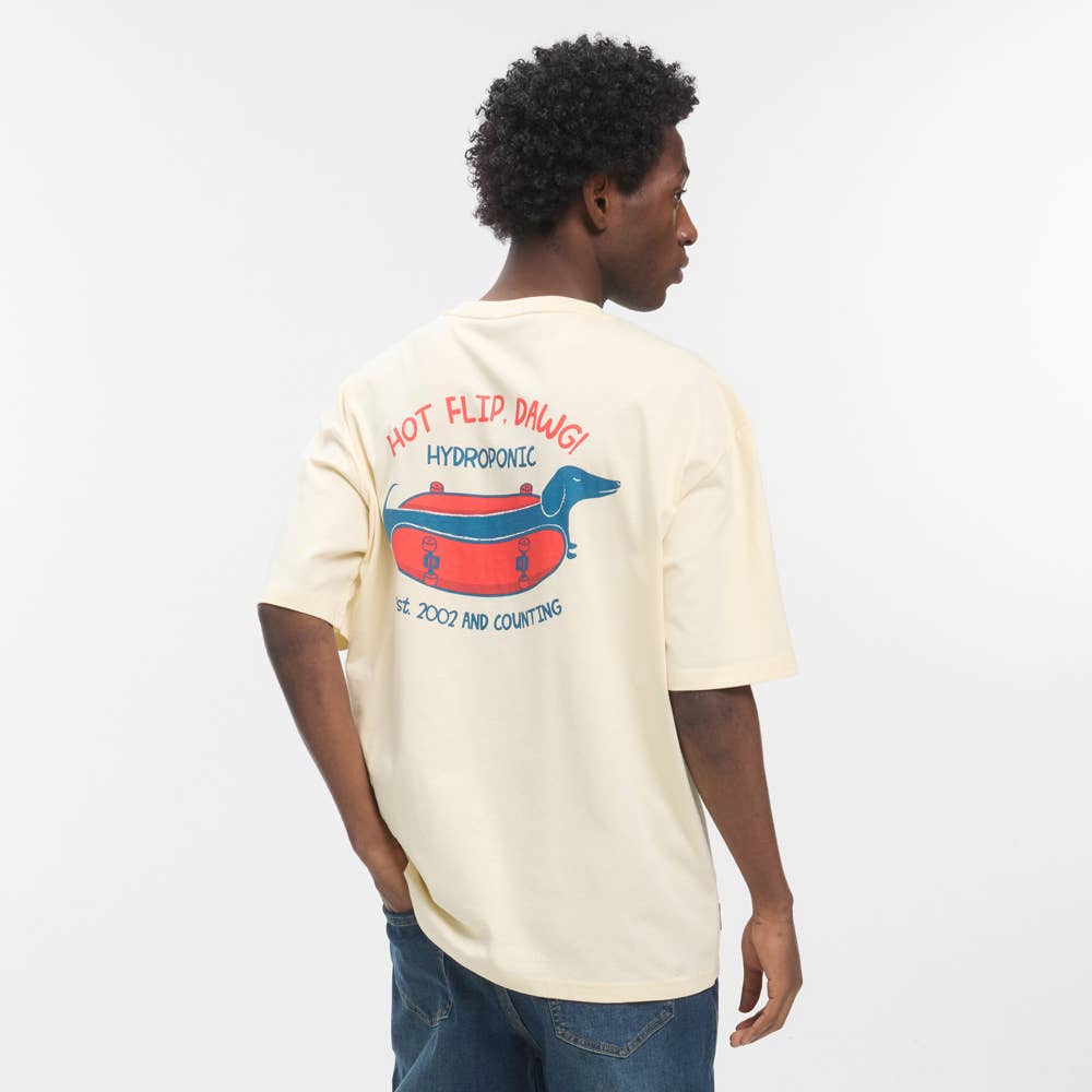 Hydroponic - Wholesale Screen Printed T-Shirt - Men's - Hot Dog SS 01 - Off White3