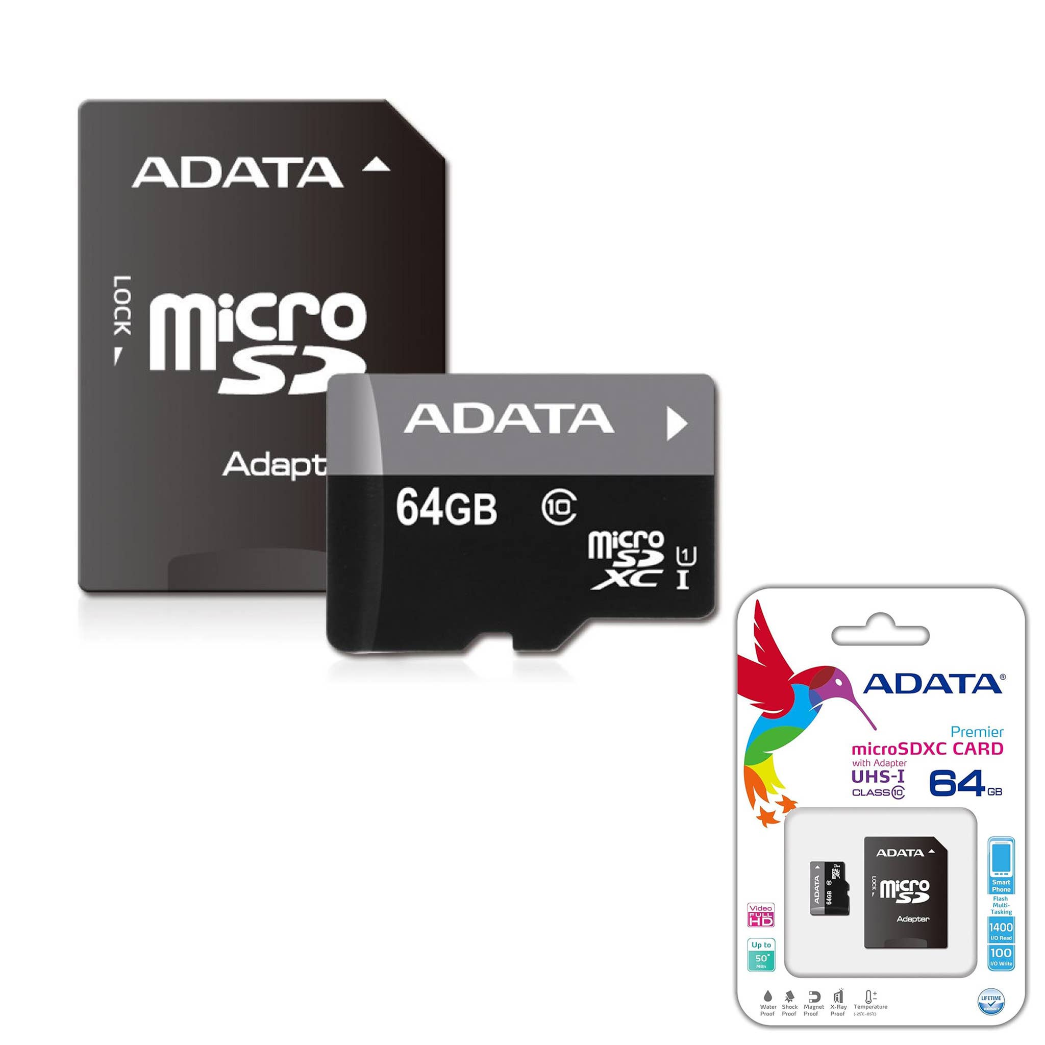 Mighty Wireless - Wholesale USB Flash Drive - ADATA 64GB SD Card AUSDX64GUICL1