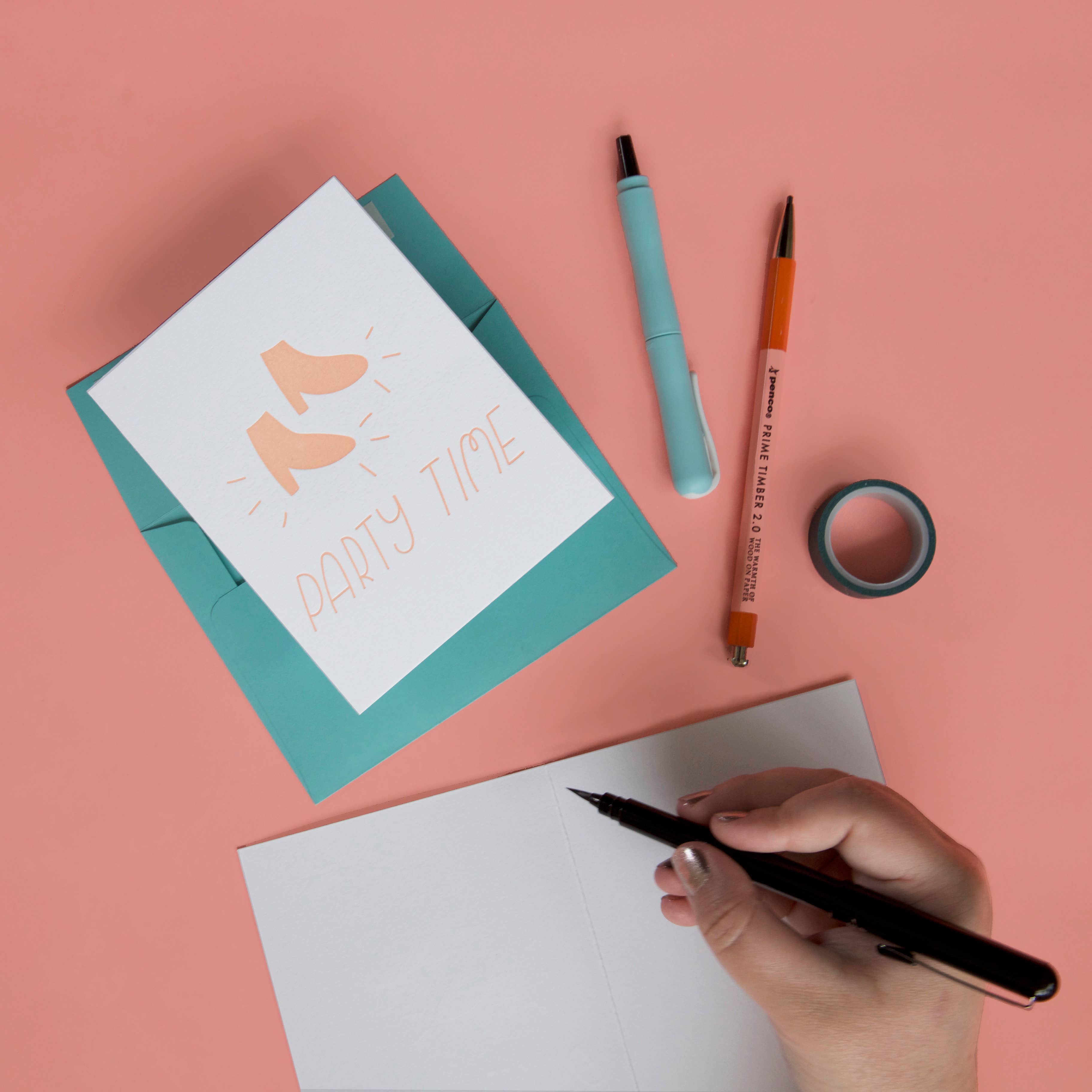 Beetle Ink Co. - Wholesale Everyday Greeting Card - Party Time Letterpress Card1