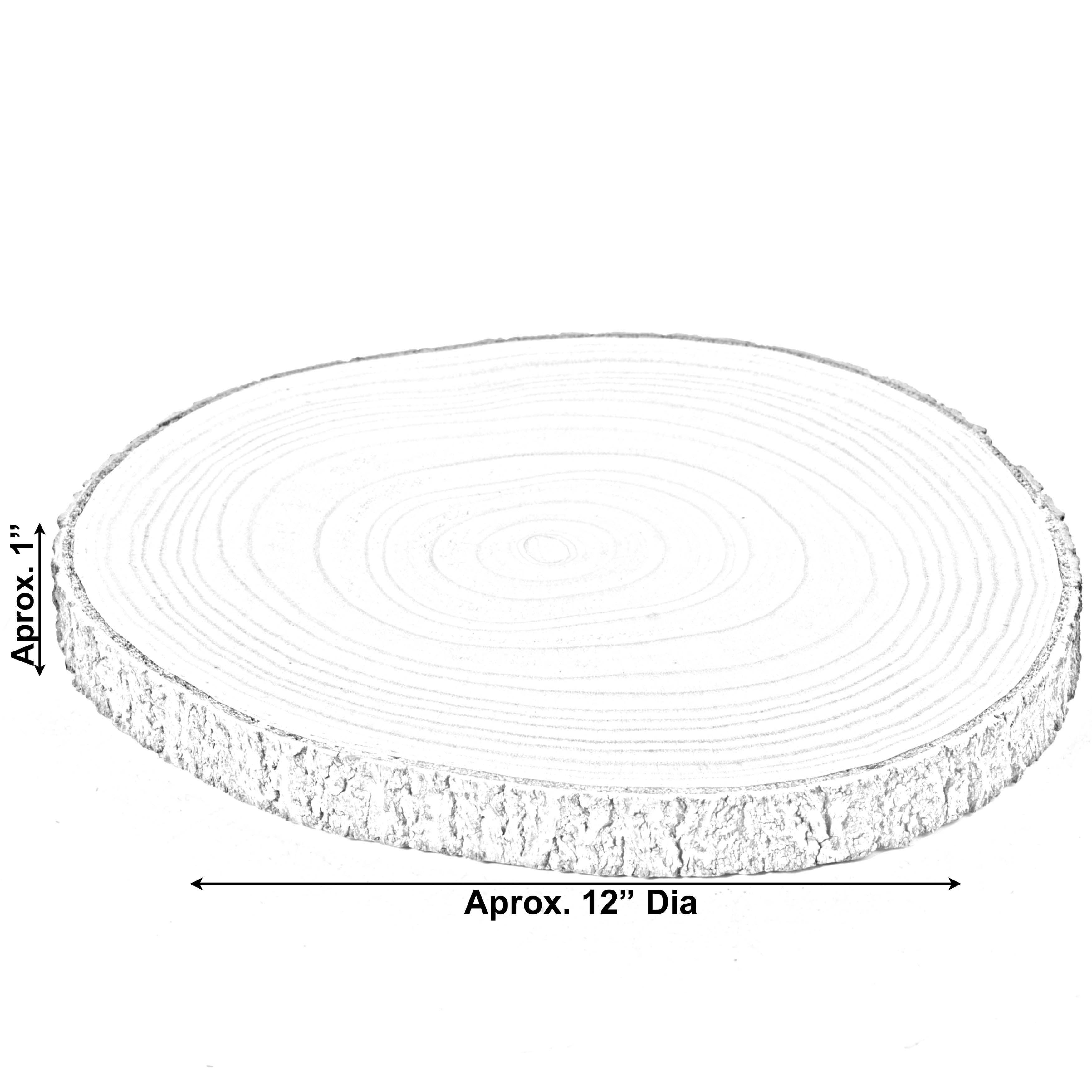 Quickway Imports - Wholesale Decorative Tray - Natural Wood Slabs Rustic Ornament Slice Tray Table Charger9