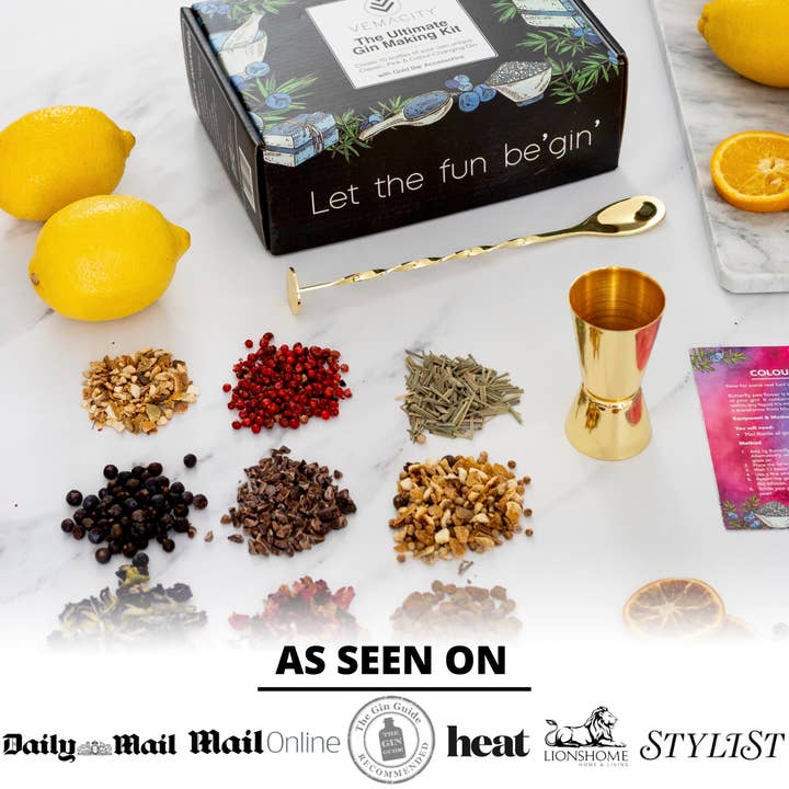 Vemacity - Wholesale DIY Drink Kit - The Ultimate Gin Making Kit with Gold Bar Accessories2