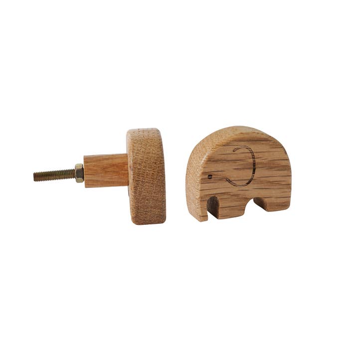 Tirante per cassetto in quercia a forma di elefante per la vendita all'ingrosso da parte di CGB Giftware