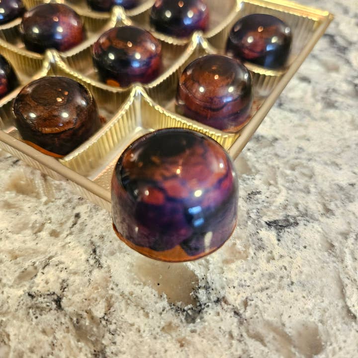 J. Patrice Chocolate Studio - Wholesale Chocolate - Coconut Cardamom Caramel - Bulk BonBons 12 piece Tray 3