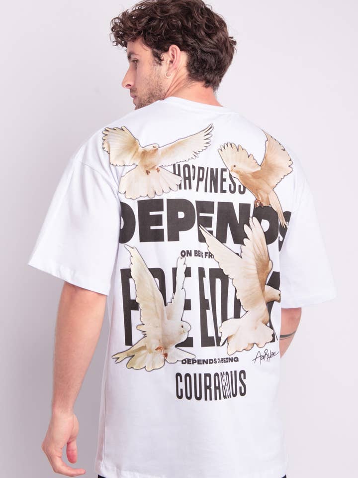 „COURAGEOUS“ Bedrucktes, lockerer Schnitt für den Großhandel von AARHON