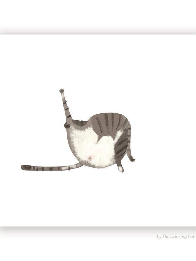 Katt bad konsttryck för wholesale av The Dancing Cat