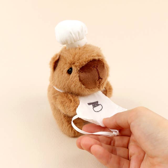 K-Wonderland - Wholesale Keychain - Women's - Cafe Bakery Capybara Plush Keychain Bag Charm3