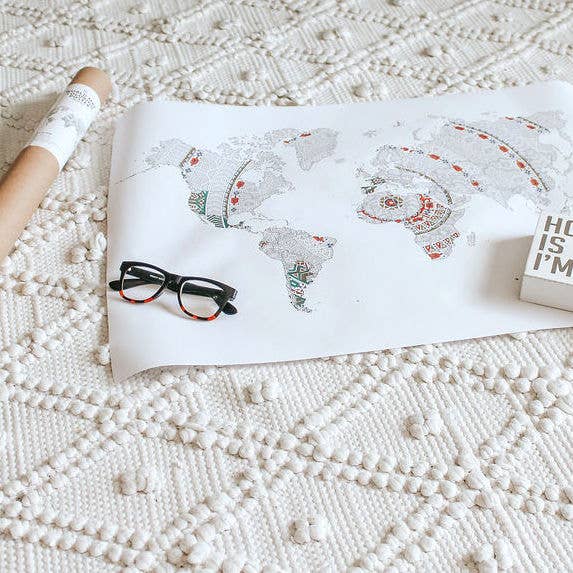 Anna Grunduls Design - Wholesale Poster - Mandala World Map Coloring Poster2