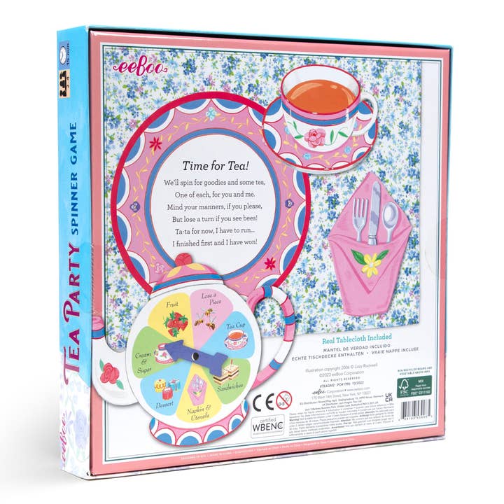 eeBoo - Wholesale Board Game - Tea Party Spinner Game