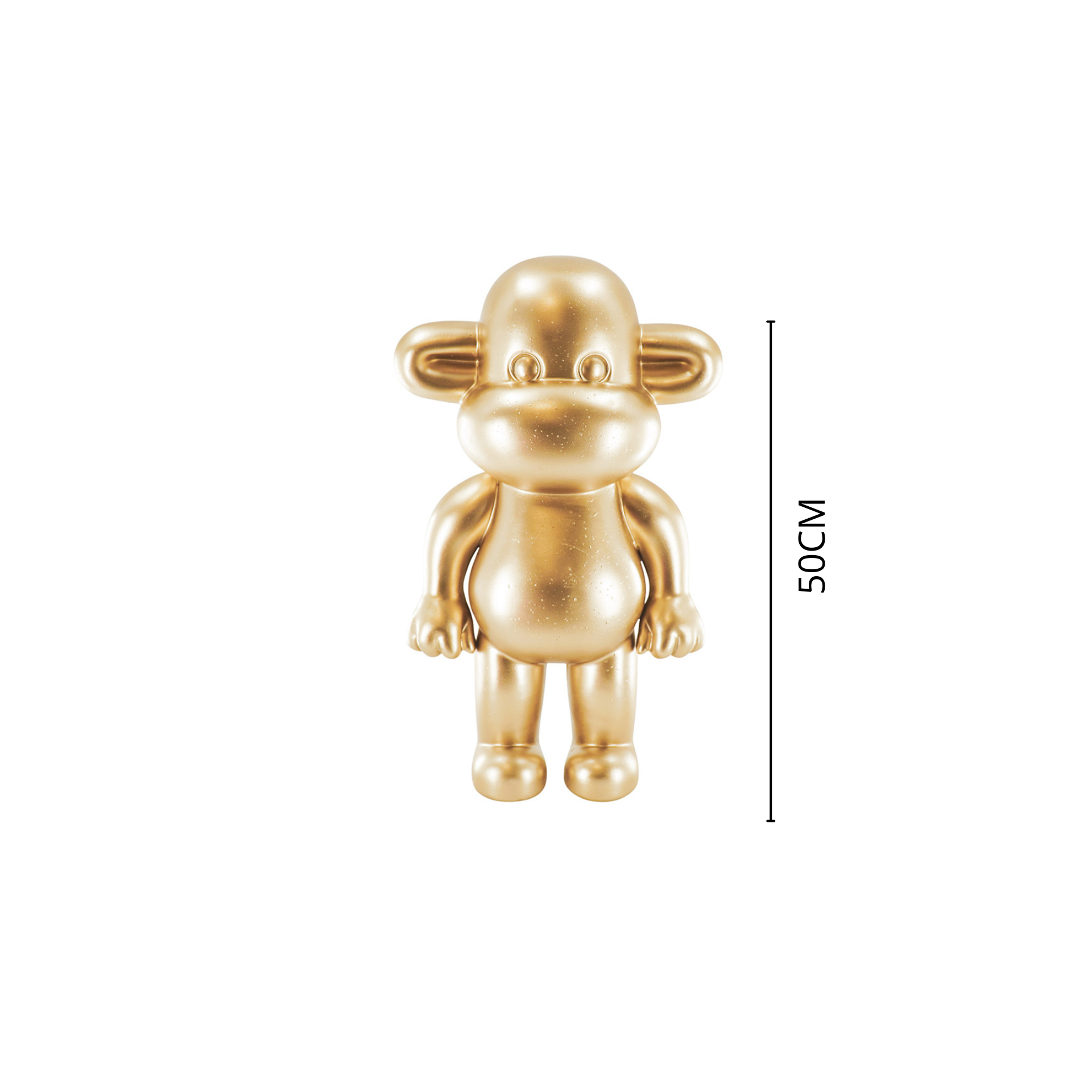 Housevitamin bv – wholesale Decorative figurine – Ornament - Monkey Figurine 'The Legend' -Polyresin - Gold - 33x21x50cm2
