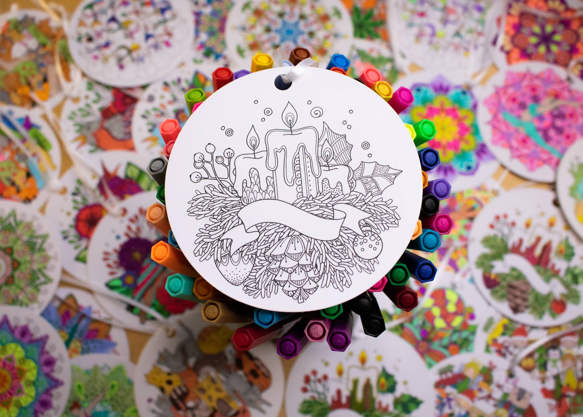 Iron Maid Art - Venta al por mayor Adornos - Vela colorear adorno navideño regalo de vacaciones meditación4